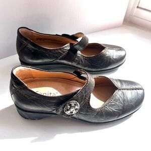 Sanita Women's Black Mary‎ Jane Shoes Size 37 or Size US 7